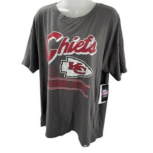 47 Brand Kansas City Chiefs Womens Oversized Tee Shirt Large NEW